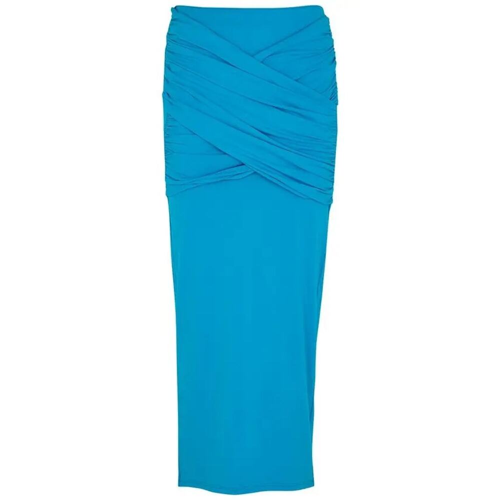 The Line By K Priska Stretch-Jersey Midi Skirt - S